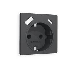 Лицевая панель для розетки с/з со шторками 2USB A+C Ambrella Volt Alfa AP9100