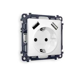 Комплект механизма розетки 2USB A+A 18W (быстрая зарядка) с/з Ambrella Volt Alfa MA109010