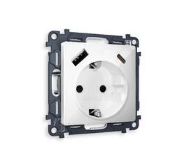 Комплект механизма розетки 2USB A+C 20W (быстрая зарядка) с/з Ambrella Volt Alfa MA110010