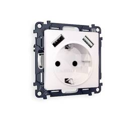 Комплект механизма розетки 2USB A+A 18W (быстрая зарядка) с/з Ambrella Volt Alfa MA209010