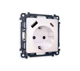 Комплект механизма розетки 2USB A+C 20W (быстрая зарядка) с/з Ambrella Volt Alfa MA210010