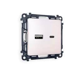 Комплект механизма розетки 2USB A+C 20W (быстрая зарядка) Ambrella Volt Alfa MA211010
