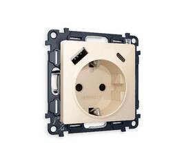 Комплект механизма розетки 2USB A+C 20W (быстрая зарядка) с/з Ambrella Volt Alfa MA310010