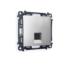 Комплект механизма телефонной розетки RJ-11(4P4C) со шторкой Ambrella Volt Alfa MA412030