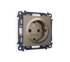 Комплект механизма розетки с/з на винтовых зажимах Ambrella Volt Alfa MA636010