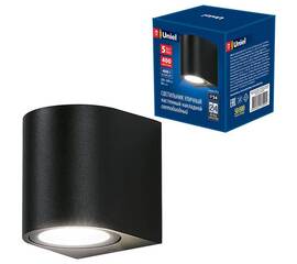 Уличный настенный светодиодный светильник Uniel ULU-S04A-5W/4000K IP54 Black UL-00006805