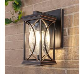 Уличный настенный светильник Elektrostandard Spica D черное золото GL 1026D a048172