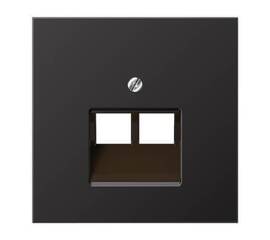 Крышка для сдвоенной телефонной и компьютерной розетки UAE Jung LS 990 dark AL2969-2UAD