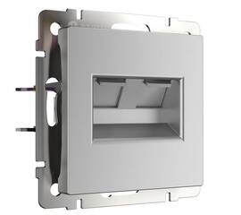 Розетка двойная Ethernet RJ-45 Werkel серебряный W1181106 4690389156489
