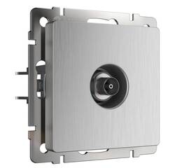 ТВ-розетка оконечная Werkel cеребряный рифленый W1183009 4690389159909