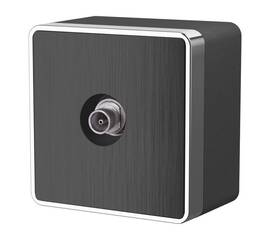 ТВ-розетка оконечная Werkel Gallant графит рифленый W5083004 4690389164736