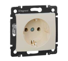 Розетка 2К+3 Legrand Valena 16A 250V с/з винтовой зажим слоновая кость 774320