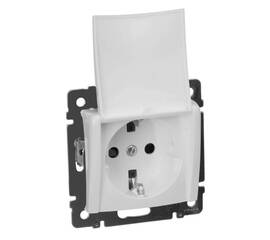 Розетка 2К+3 Legrand Valena 16A 250V с крышкой белая 774422