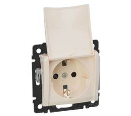 Розетка 2К+3 Legrand Valena 16A 250V с крышкой слоновая кость 774322