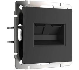 Розетка Werkel двойная Ethernet RJ-45 черный матовый W1182208 4690389157004