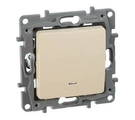 Выключатель одноклавишный Legrand Etika 10A 250V с подсветкой слоновая кость 672303