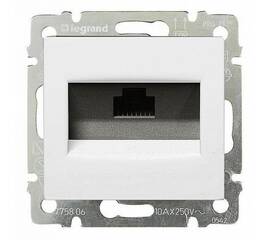 Розетка компьютерная RJ45 Legrand Valena 5e кат UTP белая 774230