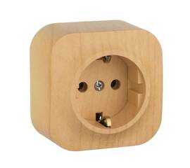 Розетка 2К+З Legrand Quteo 16A 250V дерево 782271