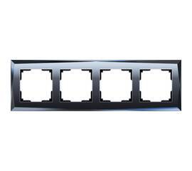 Рамка на 4 поста Werkel Diamant черный W0041208 4690389158841