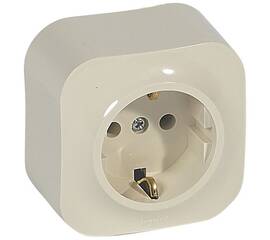 Розетка 2К+З Legrand Quteo 16A 250V слоновая кость 782241