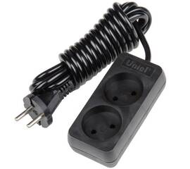 Удлинитель Uniel 2гн х 3м б/з Standard S-CD2-3 Black UL-00003603