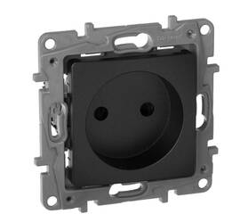 Розетка 2К Legrand Etika 16A 250V со шторками антрацит 672634
