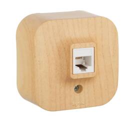 Розетка телефонная RJ11 Legrand Quteo дерево 782274