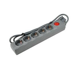 Сетевой фильтр Uniel 5гн х 1,5м с/з Universal S-GSU5-1,5 Grey UL-00001743