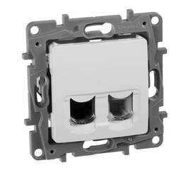 Розетка комбинированная RJ11 + RJ45 Cat.5e, белый