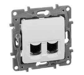 Розетка RJ45 Cat.6 двойная UTP, белый