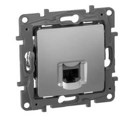 Розетка RJ45 Cat.5e одиночная UTP, алюминий
