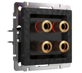 Акустическая розетка Werkel Hammer х4 черный W1285008 4690389163128