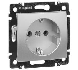 Розетка 2К+3 Legrand Valena 16A 250V алюминий 770120