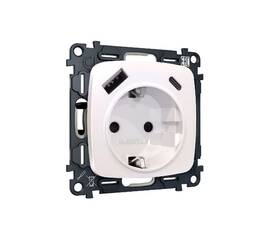 Комплект механизма розетки 2USB A+C 20W (быстрая зарядка) с/з Ambrella Volt Omega MO210010