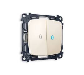 Комплект механизма 2-кл выключателя с подсветкой Ambrella Volt Omega MO304020