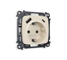 Комплект механизма розетки 2USB A+C 20W (быстрая зарядка) с/з Ambrella Volt Omega MO330010
