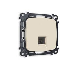 Комплект механизма телефонной розетки RJ-11(4P4C) со шторкой Ambrella Volt Omega MO332030