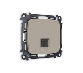 Комплект механизма телефонной розетки RJ-11(4P4C) со шторкой Ambrella Volt Omega MO372030