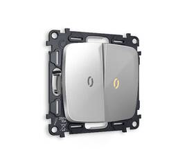 Комплект механизма 2-кл выключателя с подсветкой Ambrella Volt Omega MO404010