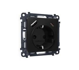Комплект механизма розетки 2USB A+C 20W (быстрая зарядка) с/з Ambrella Volt Alfa MA810010