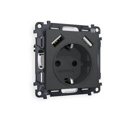 Комплект механизма розетки 2USB A+A 18W (быстрая зарядка) с/з Ambrella Volt Alfa MA909010