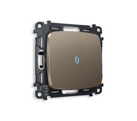 Комплект механизма 1-кл проходного выключателя с подсветкой Ambrella Volt Omega MO632040