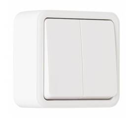 Выключатель двухклавишный Arte Milano 310.30-2.white