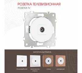 Розетка TV Arte Milano 202.43-1.white