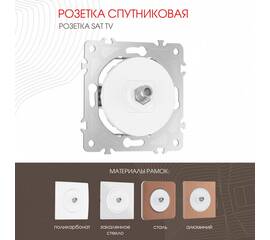 Розетка спутниковая SAT TV Arte Milano 202.42-1.white