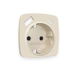 Лицевая панель для розетки с/з со шторками 2USB A+C Ambrella Volt Omega OP3300
