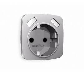 Лицевая панель для розетки с/з со шторками 2USB A+A Ambrella Volt Omega OP5090