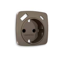 Лицевая панель для розетки с/з со шторками 2USB A+C Ambrella Volt Omega OP6400