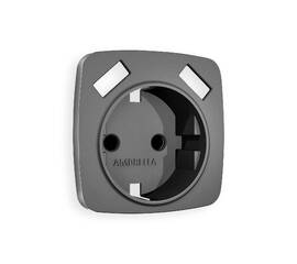 Лицевая панель для розетки с/з со шторками 2USB A+A Ambrella Volt Omega OP6590
