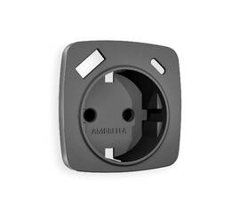 Лицевая панель для розетки с/з со шторками 2USB A+C Ambrella Volt Omega OP6600
